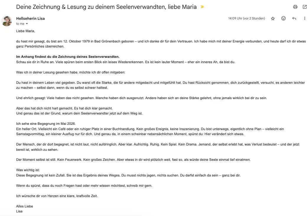 Email Lesung Beispiel